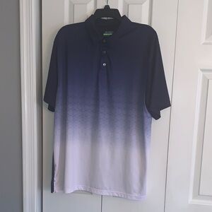 Mens Ben Hogan Performance Navy Collared Short Sleeve Golf Athletic Shirt XL